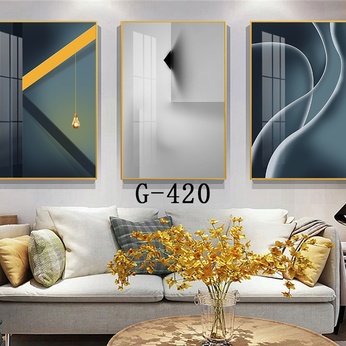 Modern abstract triptych file - G-420