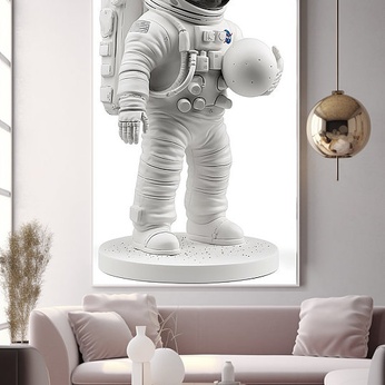 Simple fashion space astronaut model decorative painting