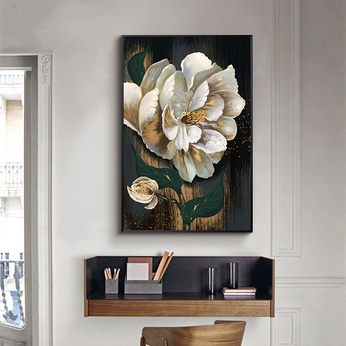 White magnolia oil painting file - OP20180334