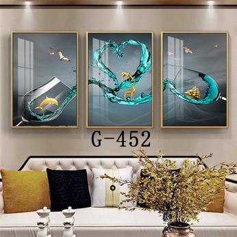 Modern abstract triptych file - G-452