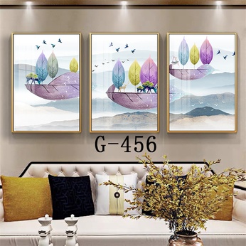 Modern abstract triptych file - G-456