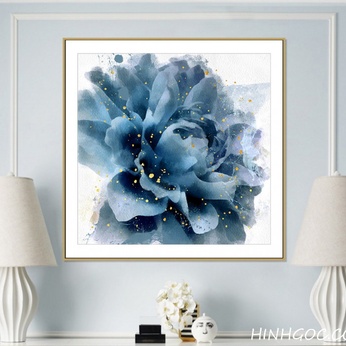 Hand-painted blue rose picture file - HG159