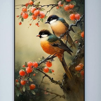 Chinese Decorative Painting with Mahjong Red Wintergreen Craft Pens