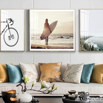 Picture file of 3 sea and bicycle landscapes - HG353