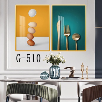 Picture file set of 2 abstract modern dining room - G-510