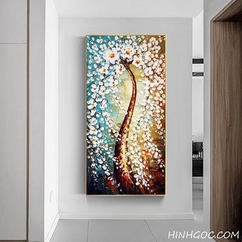 White Flower Oil Painting File - OP14267048