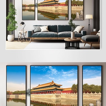 China Beijing Forbidden City Tourist Attractions Landscape Architecture Composite Decorative Painting