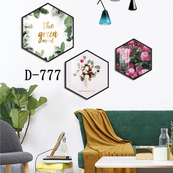 Modern Hexagonal Art File with Multiple Designs - D-777