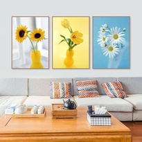 File of a set of 3 chrysanthemum paintings - HL0031