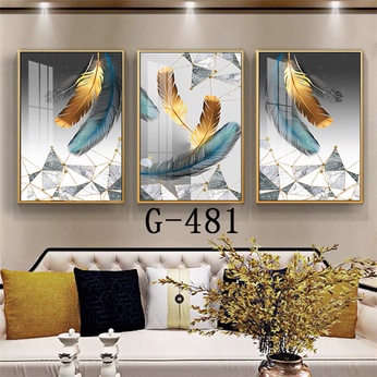 Modern abstract triptych file - G-481