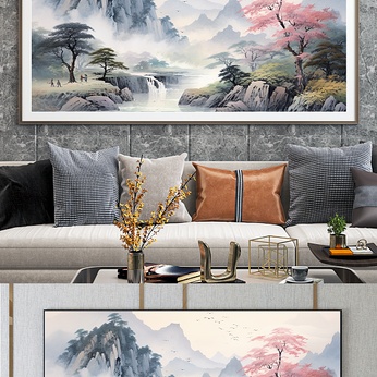 Chinese-style Pine Landscape Painting Decorative Painting