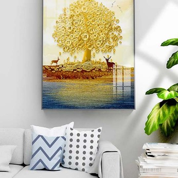 Elk Fortune Tree Wealth Guangjin Decorative Painting