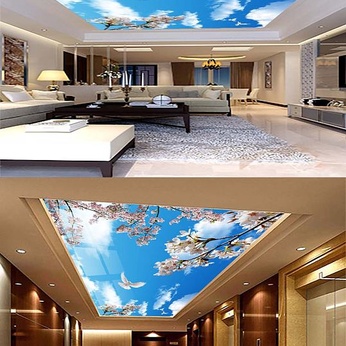 Blue Sky White Clouds Ceiling