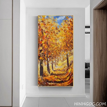 Oil painting file of Golden leaf road - OP16247029