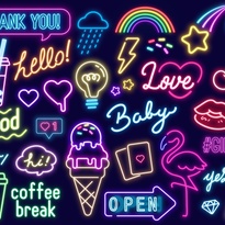 83 files Neon effect vector for coffee bar sign decoration - NEON2437