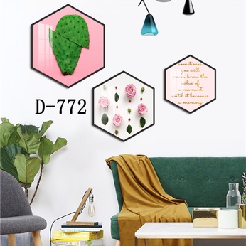 Modern Hexagonal Art File with Multiple Designs - D-772