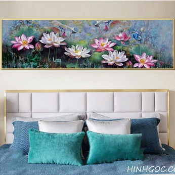 Lotus lake oil painting file - OP16773680