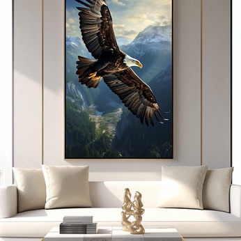 Eagle Soaring Photography Interior Decoration Painting