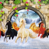 File of Horses Bringing Success Painting - MD0014