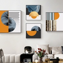 File of 4 modern abstract paintings - HQ-514