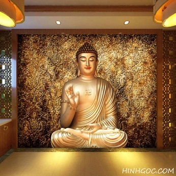 Thich Ca Mau ni gold Buddha painting file - OP14736814