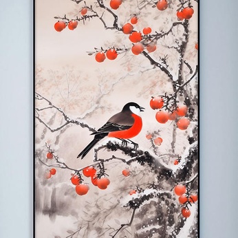 Magpie Red Wintergreen Craft Pencil Chinese Decorative Painting