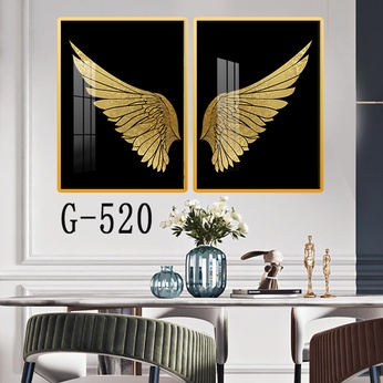 Picture file set of 2 abstract modern dining room - G-520