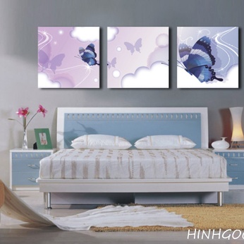 File of 3 purple butterflies - FR314