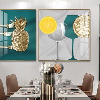 Set of 2 Modern Abstract Art Files for Dining Room - HQ-502