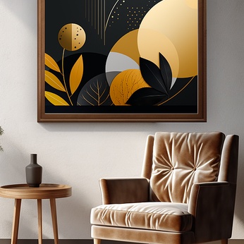 Abstract Geometric Light Luxury Modern Style Decorative Painting