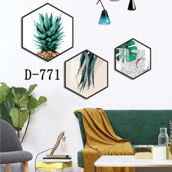 Modern Hexagonal Art File with Multiple Designs - D-771