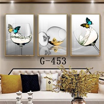 Modern abstract triptych file - G-453