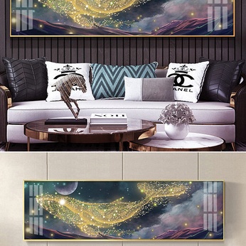 Nordic Whale Dream Starry Sky Decorative Painting