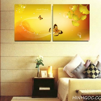 Painting file of 2 yellow butterflies - FR312