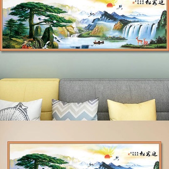 Traditional Chinese painting landscape greeting loose decorative painting