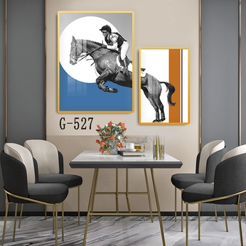 Picture file set of 2 abstract modern dining room - G-527