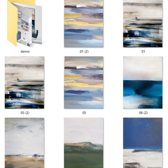 26 files of Nordic abstract oil paintings - TTA3