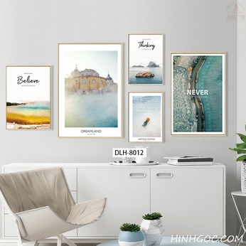 Set of 5 Nordic Abstract Art Files - DLH-8012