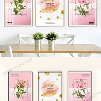 Literary and Artistic Fresh Floral Decorative Painting