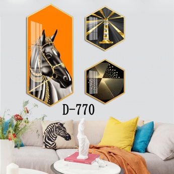 Modern Hexagonal Art File with Multiple Designs - D-770