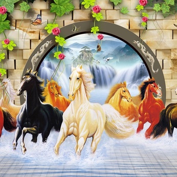 File of Horses Bringing Success Painting - MD0014