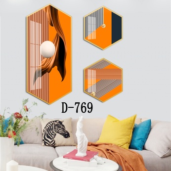 Modern Hexagonal Art File with Multiple Designs - D-769