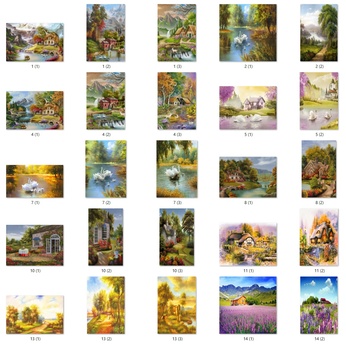 15 sets of natural landscape oil painting files - PCA1