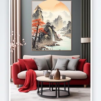 Hongyun gently luxury Chinese wind, landscape and decorative paintings