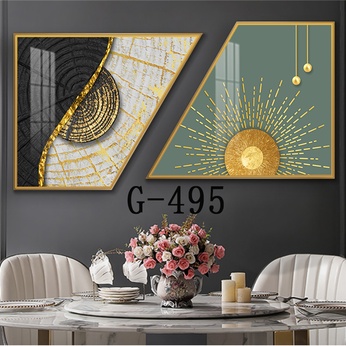 Picture file set of 2 abstract modern dining room - G-495