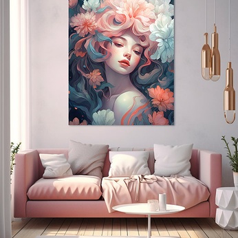 Aesthetic CG Flower Flower Flower decorative figure painting