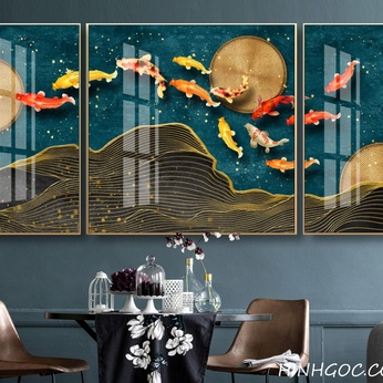 Modern abstract carp painting file - HG1048