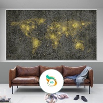 Light art painting file world map - HG147