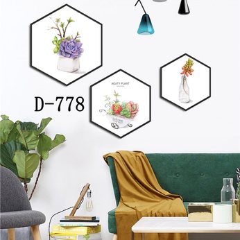 Modern Hexagonal Art File with Multiple Designs - D-778