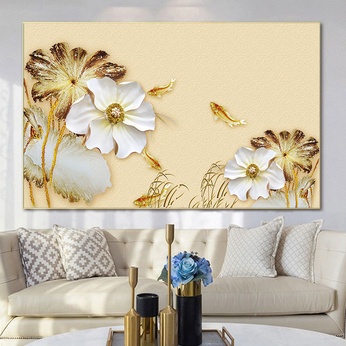 3D carp lotus pond picture file - S016